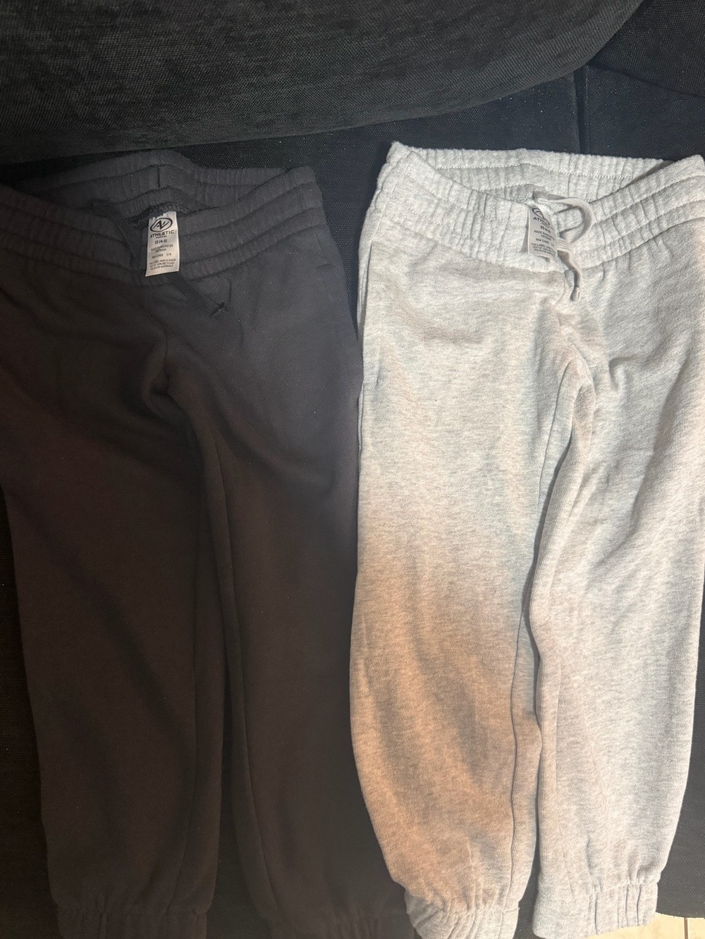 Kids Jogger Sweatpants - Black & Light Gray, Pack of 2